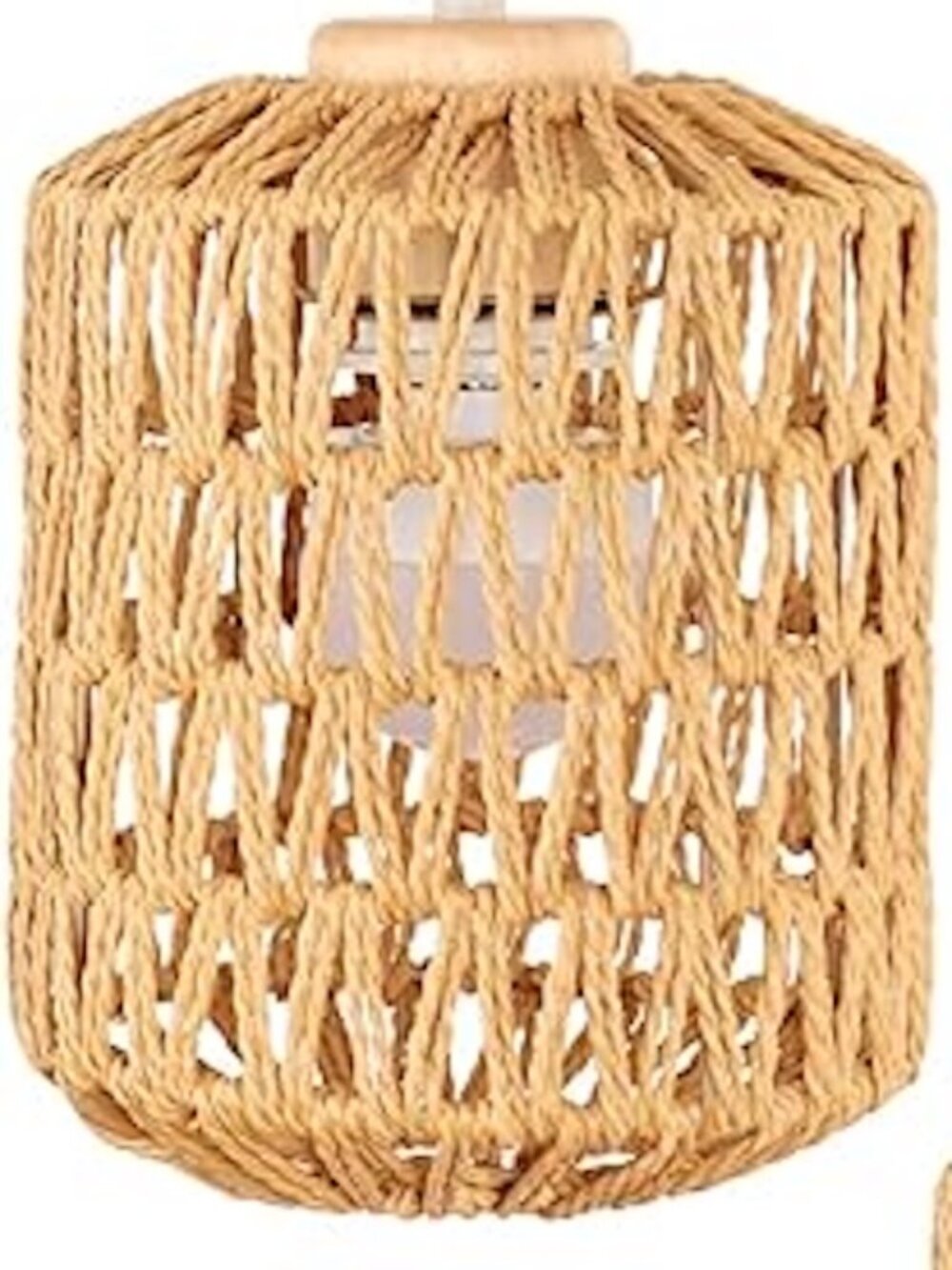 Battery Operated Rattan Wall Sconces Remote Control Rechargeable Wireless LED Li - Picture 2 of 8